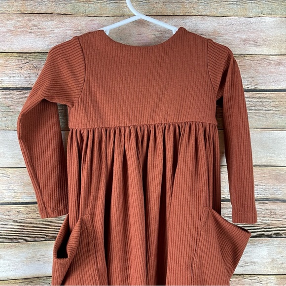 Remie Girl Ribbed Long Sleeve Dress Size 3T - Picture 5 of 7